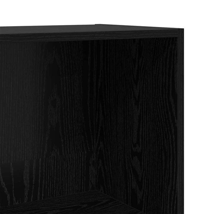 Bogreol 80 x 30 x 114 cm Konstrueret træ Sort eg