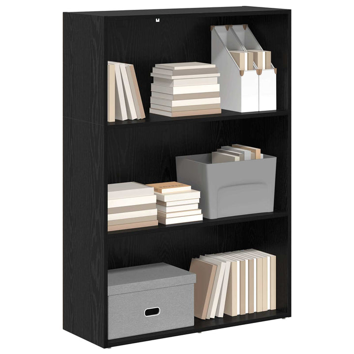 Bogreol Sort eg 80 x 30 x 114 cm Konstrueret træ
