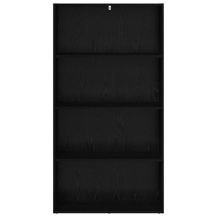 Selvstående boghylde Sort eg 80 x 30 x 152 cm Konstrueret træ
