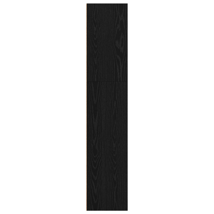 Selvstående boghylde Sort eg 80 x 30 x 152 cm Konstrueret træ