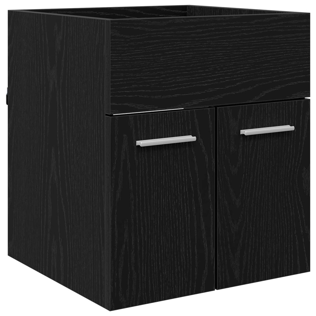 Vaskeskab Sort eg 41 x 38,5 x 46 cm Konstrueret træ