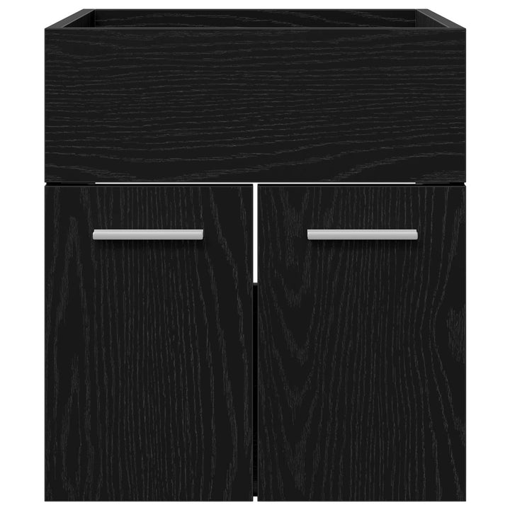 Vaskeskab Sort eg 41 x 38,5 x 46 cm Konstrueret træ