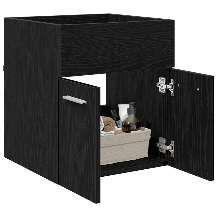 Vaskeskab Sort eg 41 x 38,5 x 46 cm Konstrueret træ