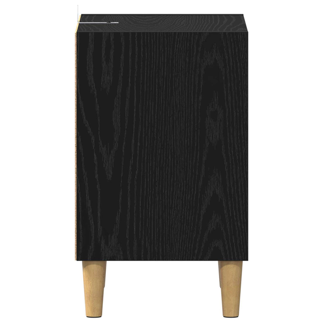 Sengeskab Sort eg 40 x 30 x 50 cm Konstrueret træ