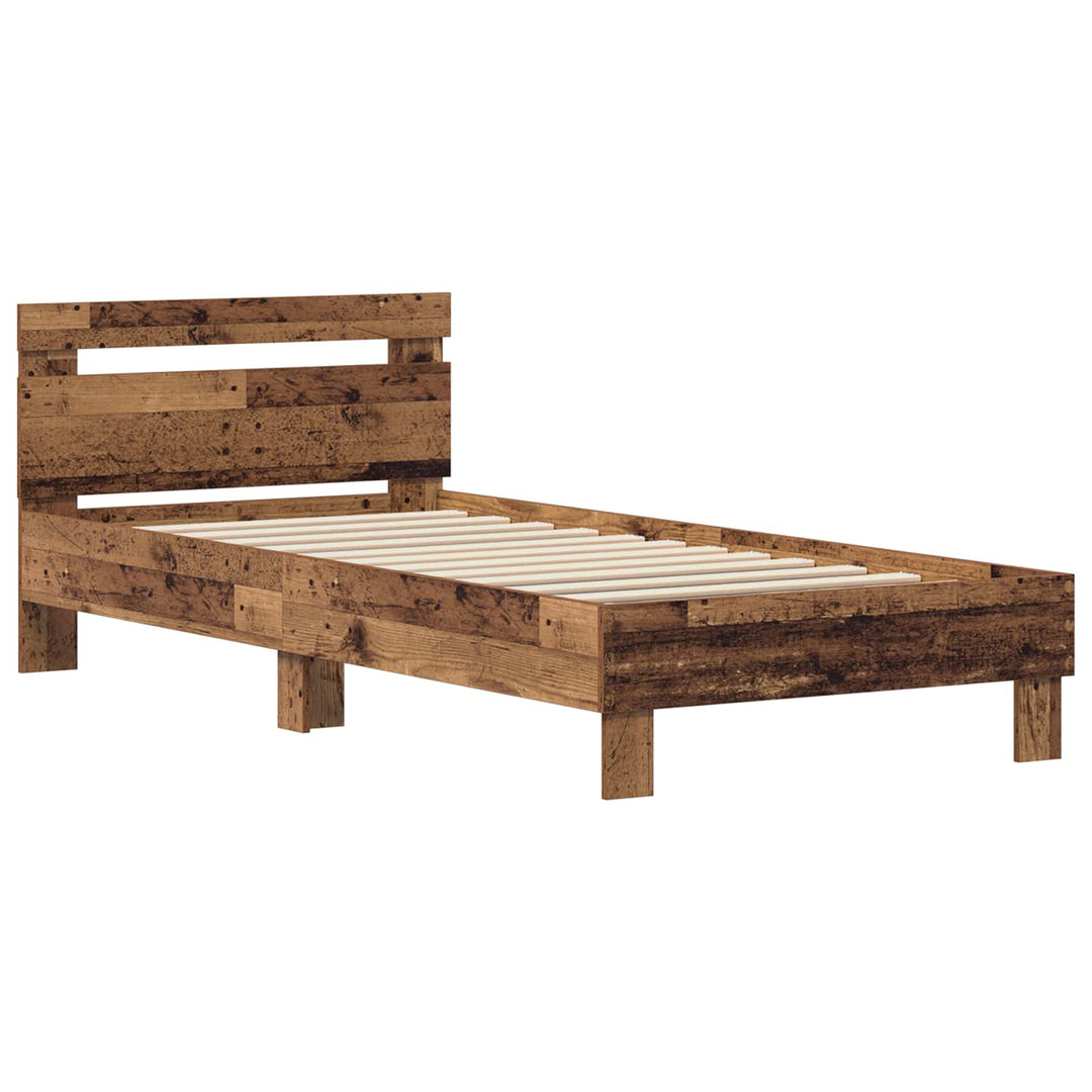 Sengestel Gammelt træ 75 x 190 cm Konstrueret træ