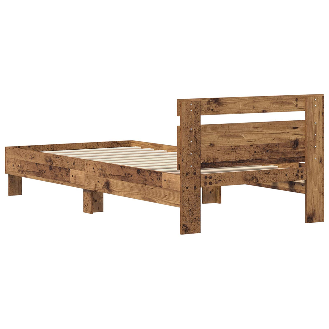 Sengestel Gammelt træ 75 x 190 cm Konstrueret træ