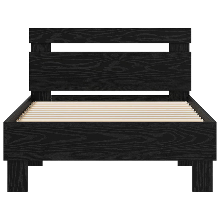 Sengestel Sort eg 75 x 190 cm Konstrueret træ