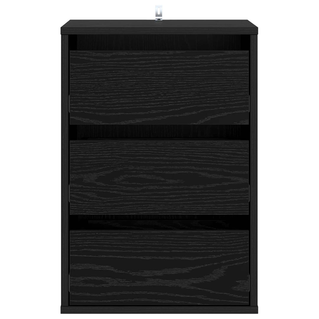 Skuffeskab 3-Skuffe Sort eg 41 x 40 x 58 cm Konstrueret træ