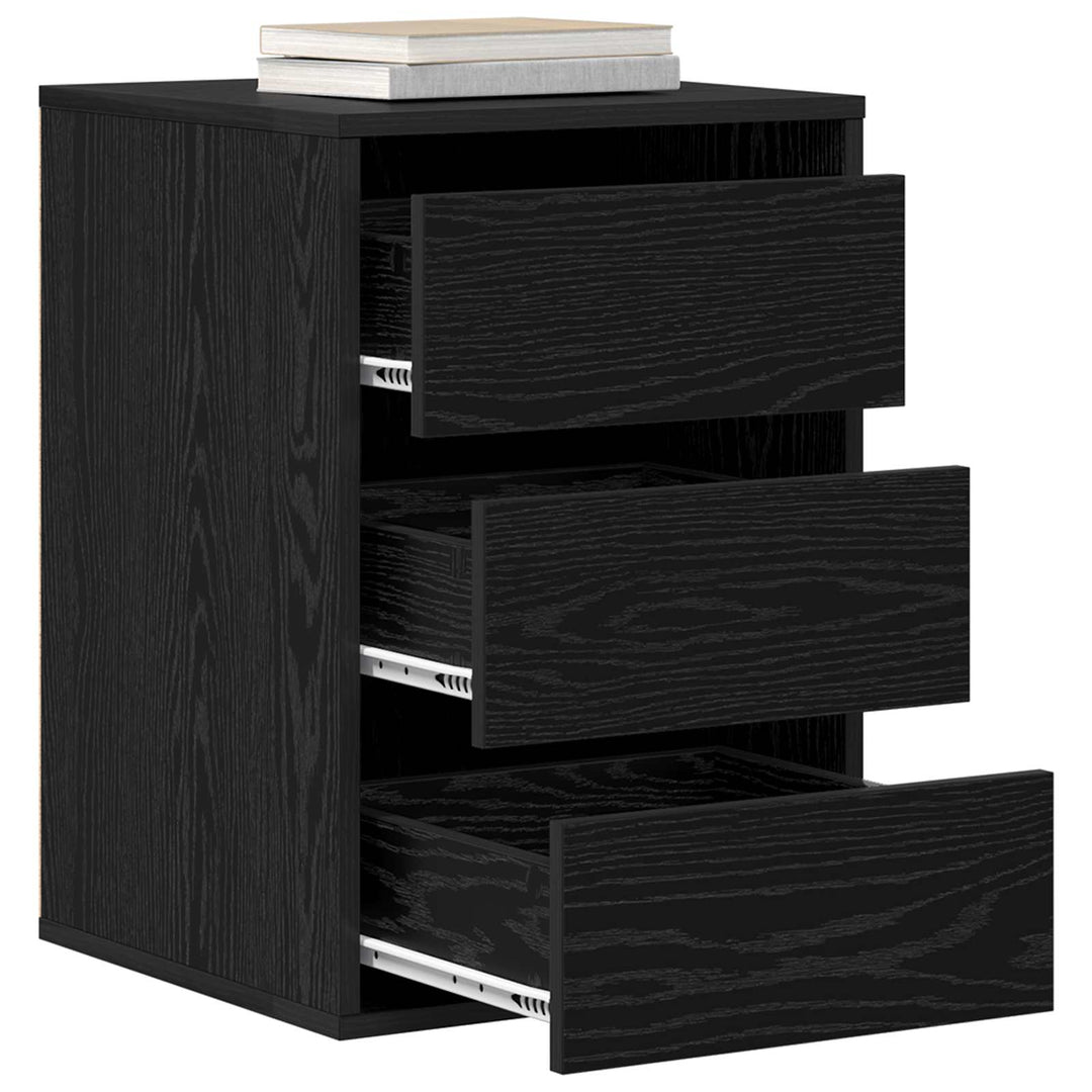Skuffeskab 3-Skuffe Sort eg 41 x 40 x 58 cm Konstrueret træ