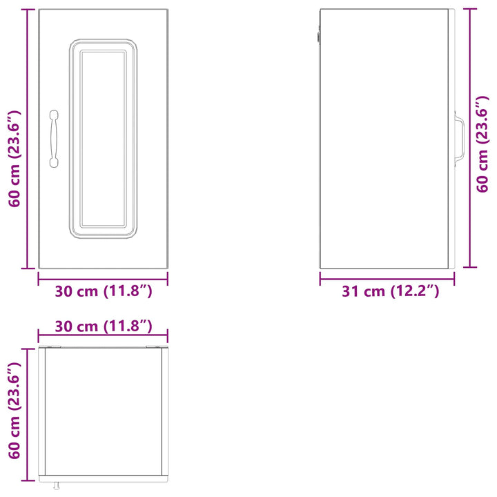 Panel til opvaskemaskine Kalmar Sort eg 30 x 31 x 60 cm