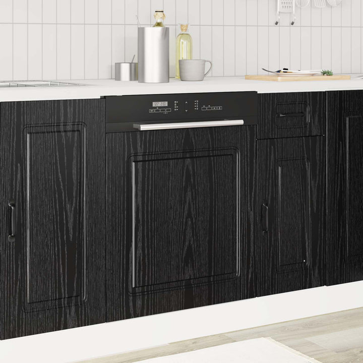 Panel til opvaskemaskine Kalmar Sort eg 60 x 1,5 x 57 cm