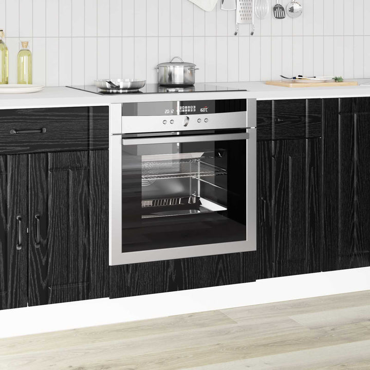 Ovnskab LUCCA Sort eg 60 x 46 x 81,5 cm Konstrueret træ