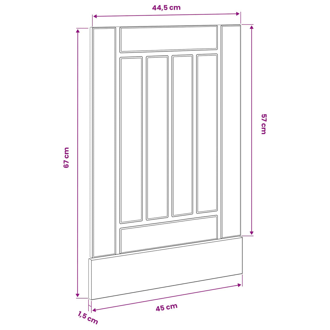 Panel til opvaskemaskine LUCCA Sort eg 45 x 1,5 x 57 cm