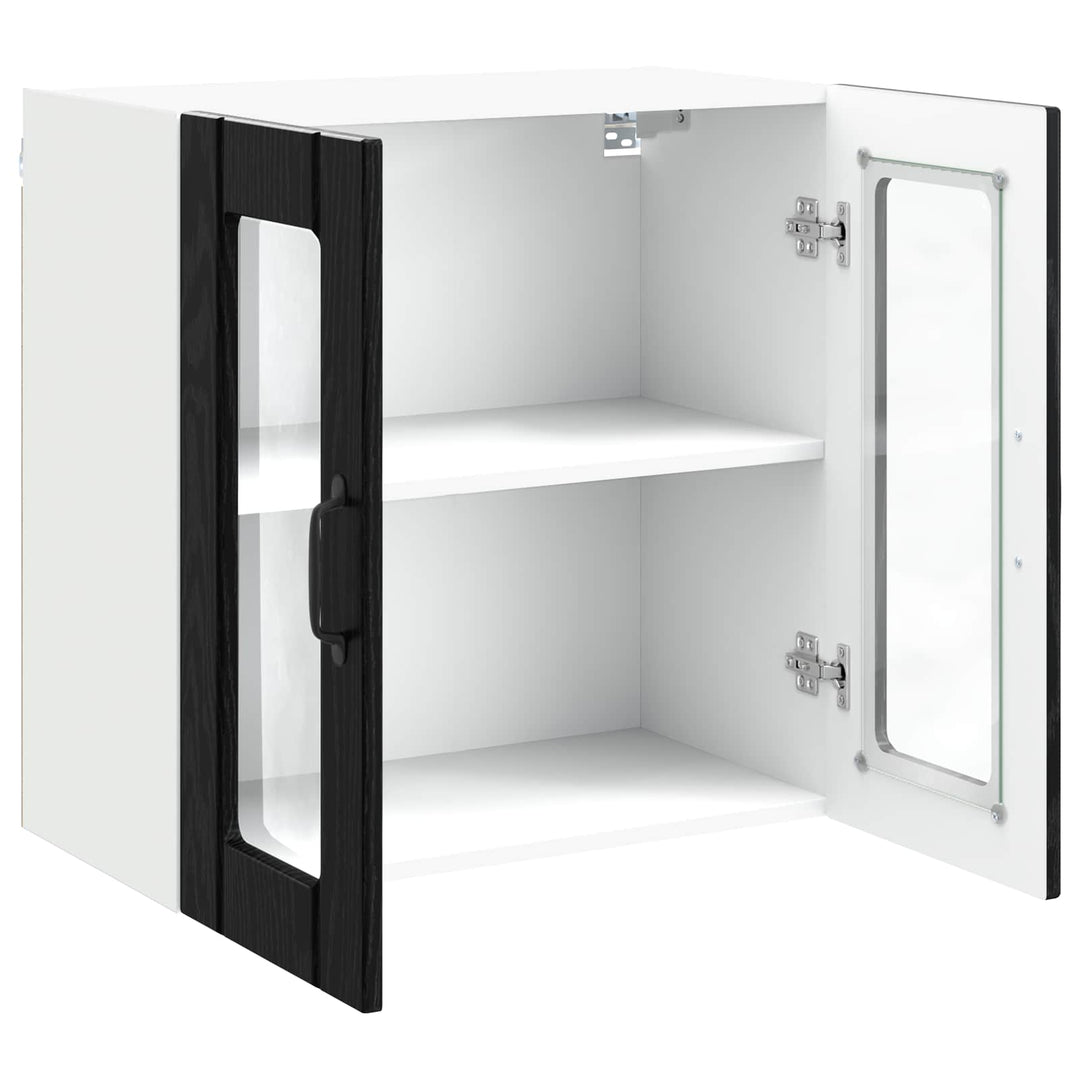 Væglågskab LUCCA Sort eg 60 x 31 x 60 cm Konstrueret træ