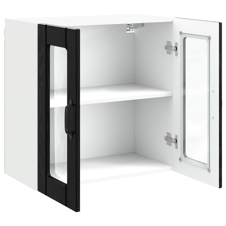 Væglågskab LUCCA Sort eg 60 x 31 x 60 cm Konstrueret træ