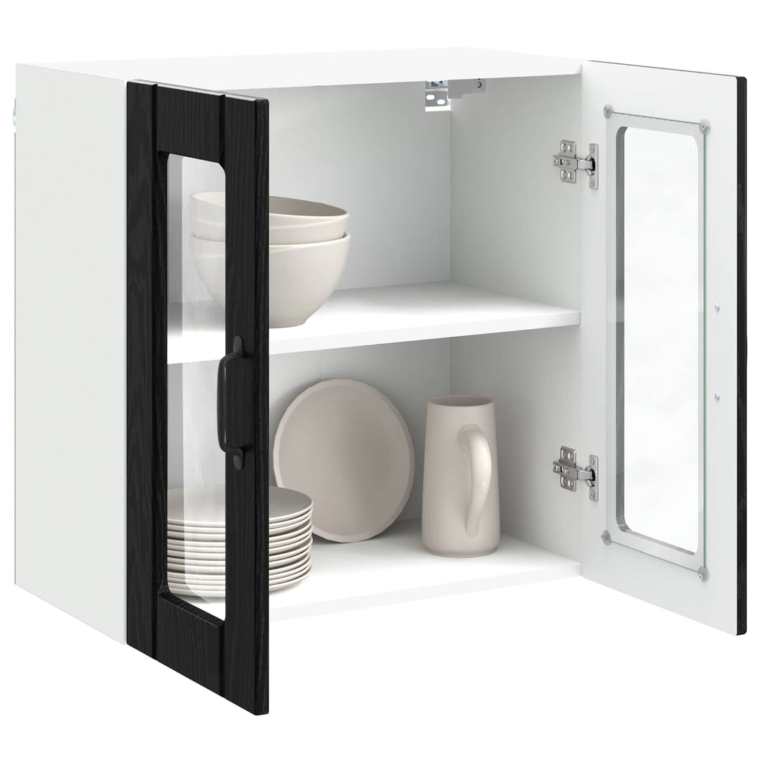 Væglågskab LUCCA Sort eg 60 x 31 x 60 cm Konstrueret træ