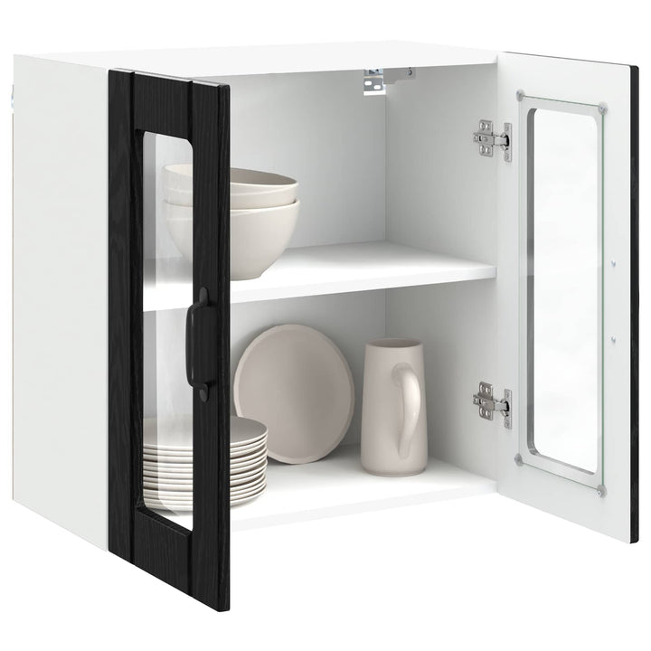 Væglågskab LUCCA Sort eg 60 x 31 x 60 cm Konstrueret træ
