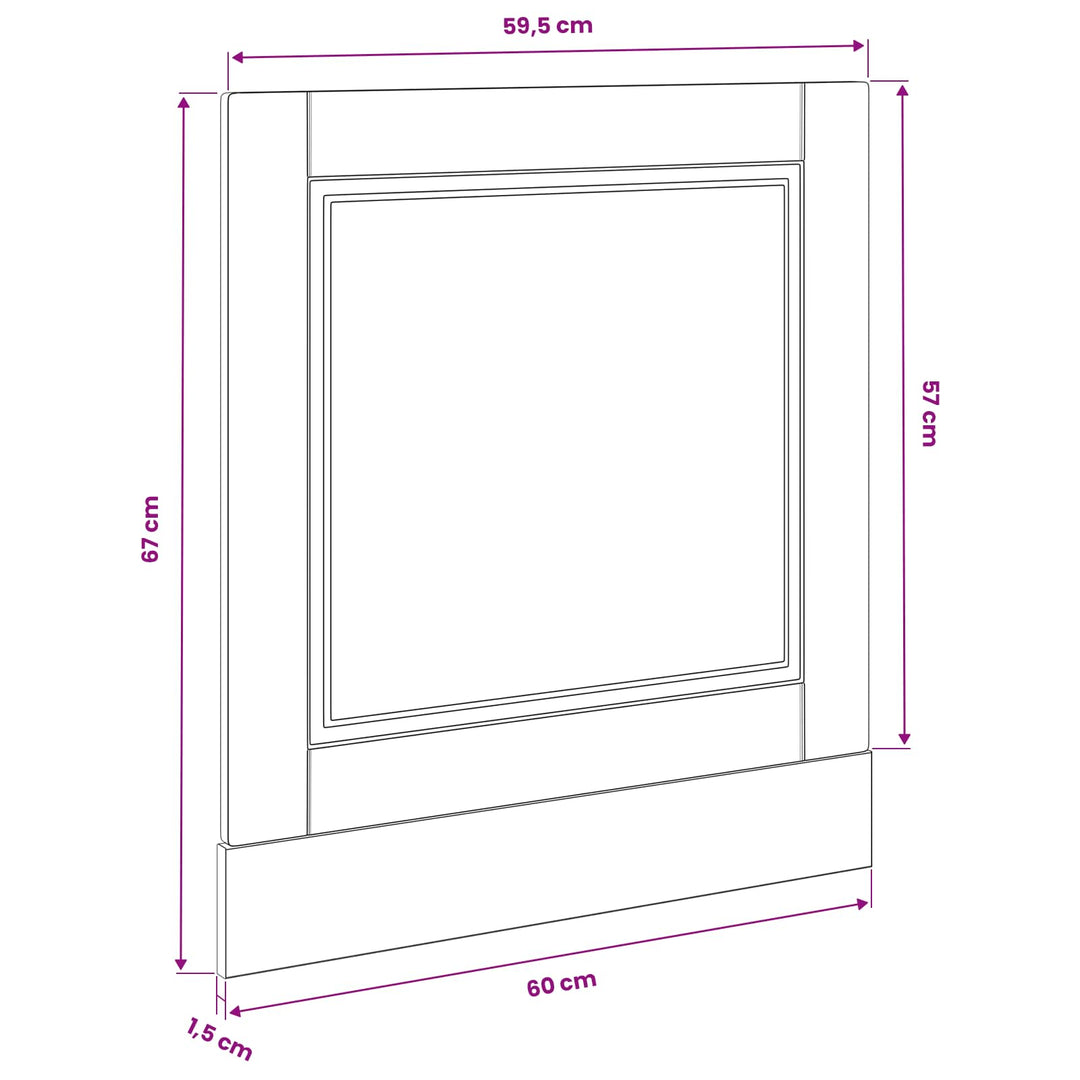 Panel til opvaskemaskine PORTO Sort eg 60 x 1,5 x 57 cm