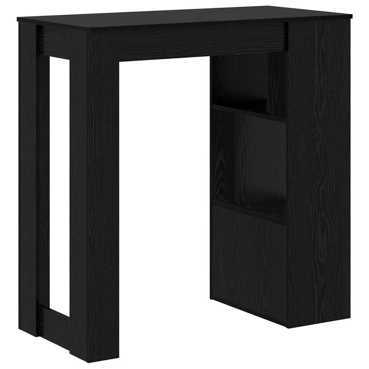 Barbord 102 x 50 x 103,5 cm Konstrueret træ Sort eg Rektangulær