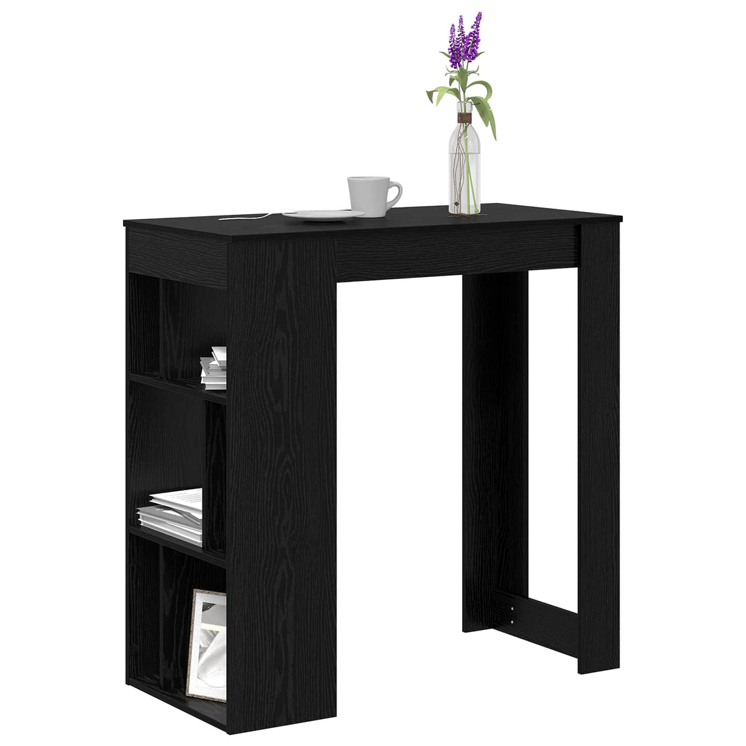 Barbord 102 x 50 x 103,5 cm Konstrueret træ Sort eg Rektangulær