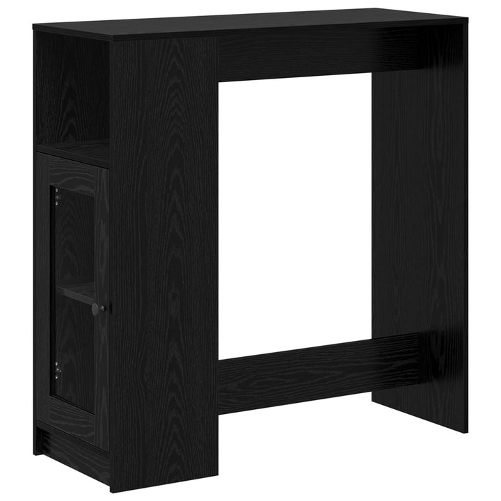 Barbord 101 x 40 x 103,5 cm Konstrueret træ Sort eg Rektangulær