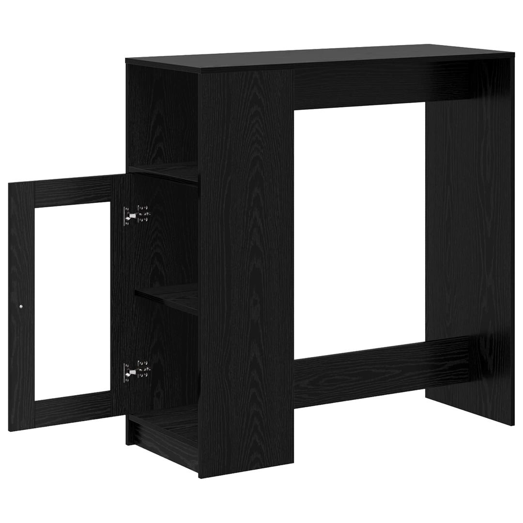 Barbord 101 x 40 x 103,5 cm Konstrueret træ Sort eg Rektangulær
