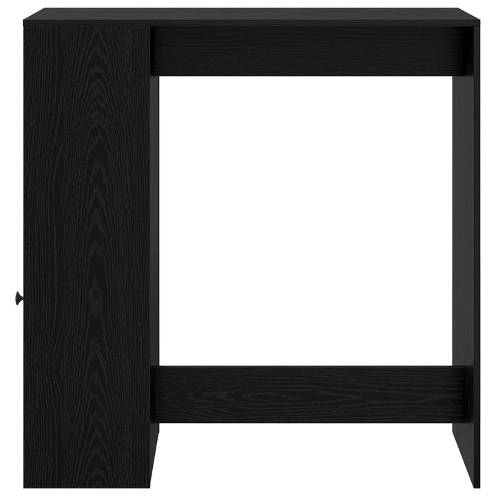 Barbord 101 x 40 x 103,5 cm Konstrueret træ Sort eg Rektangulær