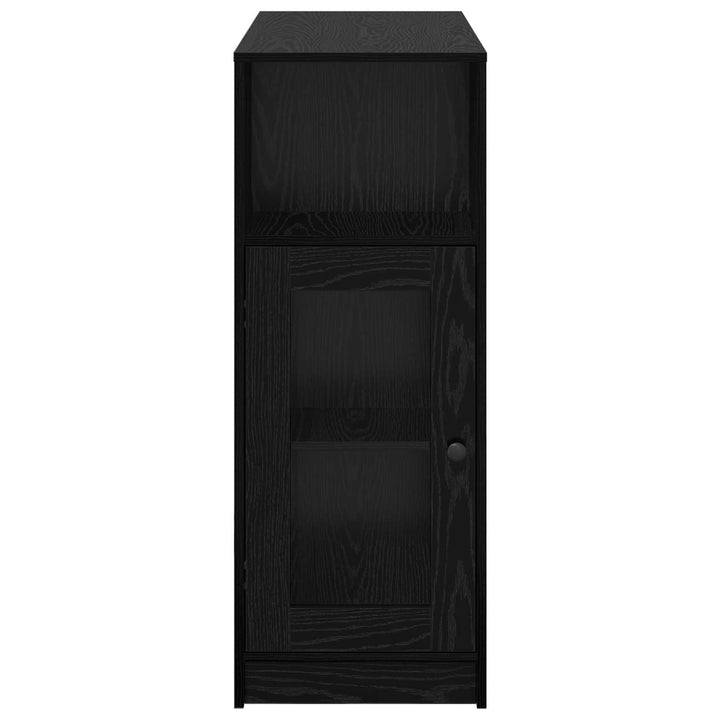 Barbord 101 x 40 x 103,5 cm Konstrueret træ Sort eg Rektangulær