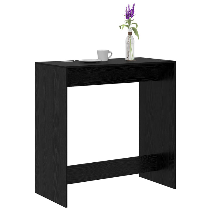 Barbord 102 x 50 x 103,5 cm Konstrueret træ Sort eg Rektangulær