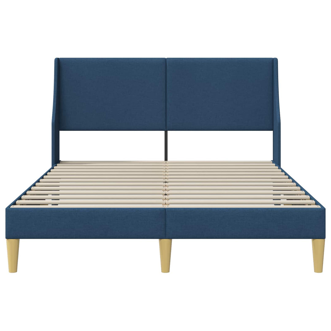 Sengestel Ensfarvet med hovedgærde Blå 120 x 190 cm Stof
