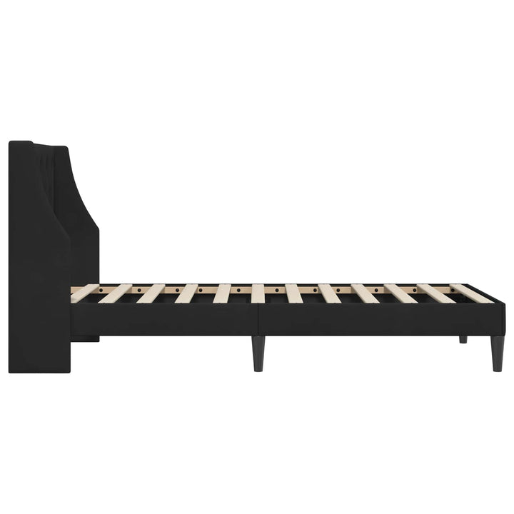 Sengestel med hovedgærde Sort 80 x 200 cm Fløjl