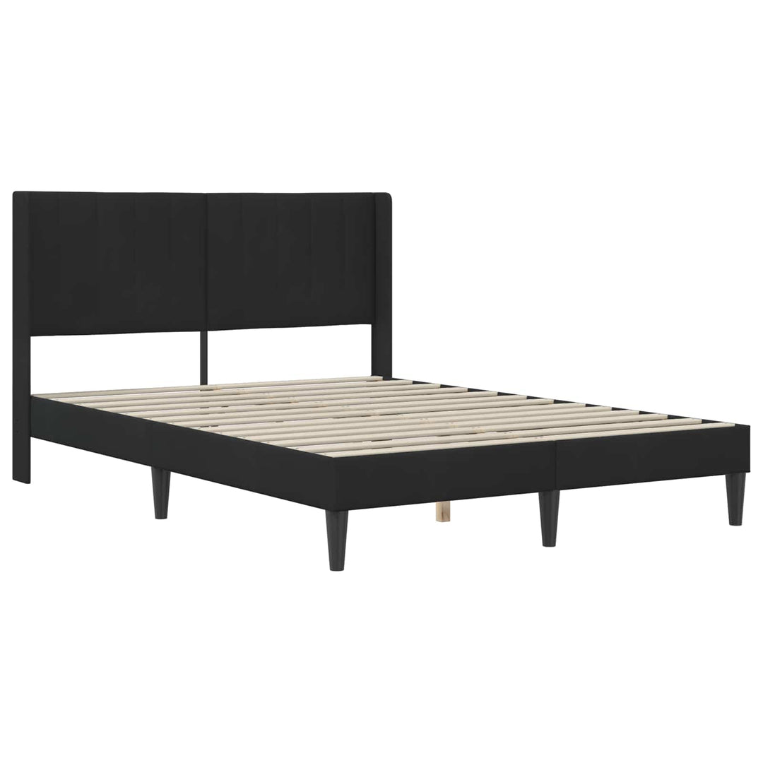 Sengestel med hovedgærde Sort 120 x 200 cm Fløjl