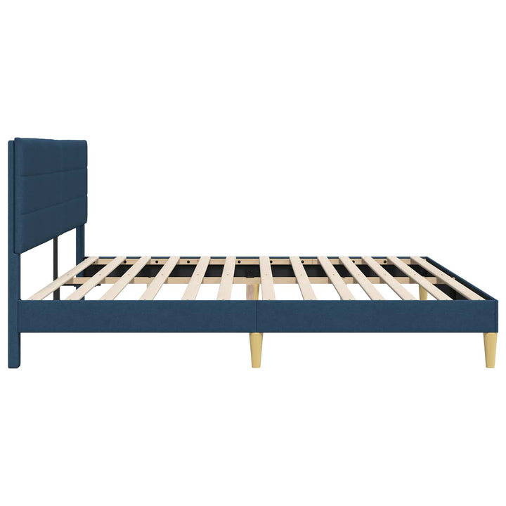 Sengestel med hovedgærde Blå 180 x 200 cm Stof