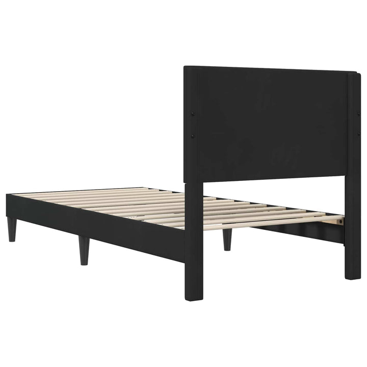 Sengestel med hovedgærde Sort 100 x 200 cm Fløjl