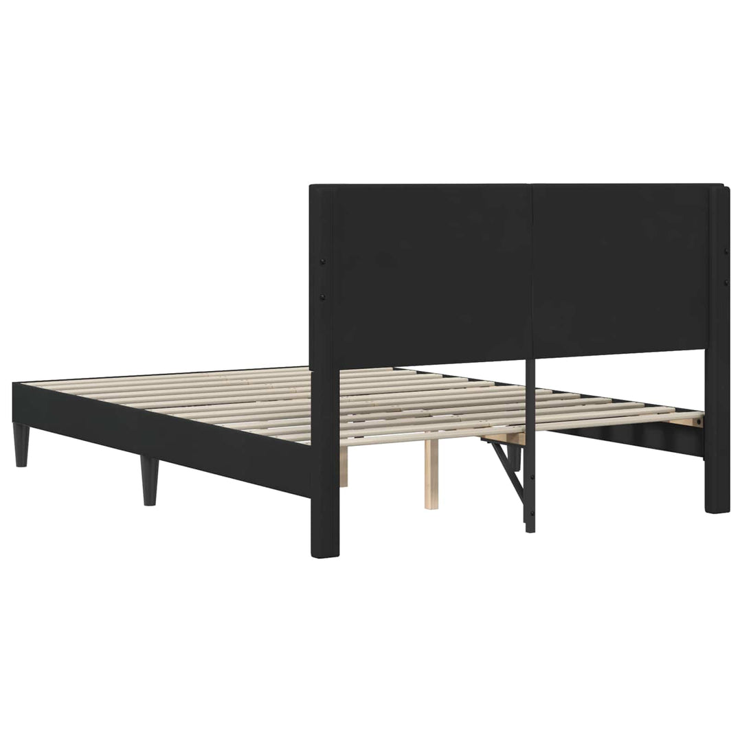 Sengestel med hovedgærde Sort 120 x 200 cm Fløjl