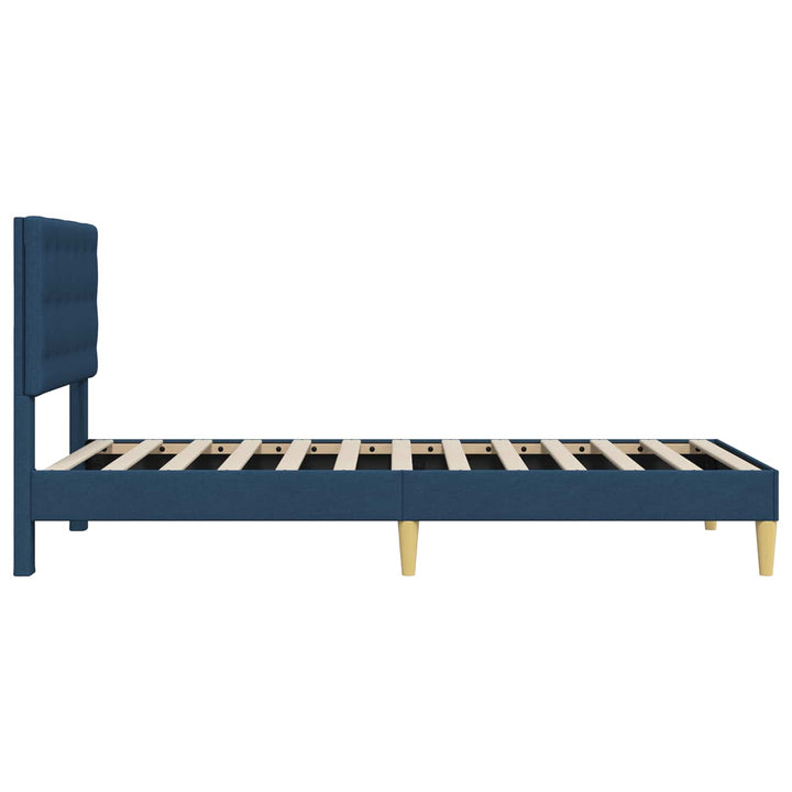 Sengestel med hovedgærde Blå 90 x 190 cm Stof