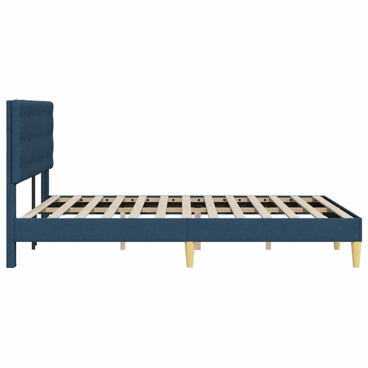 Sengestel med hovedgærde Blå 120 x 200 cm Stof