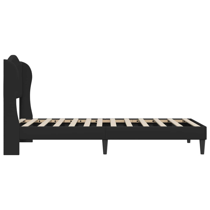 Sengestel med hovedgærde Sort 80 x 200 cm Kunstlæder