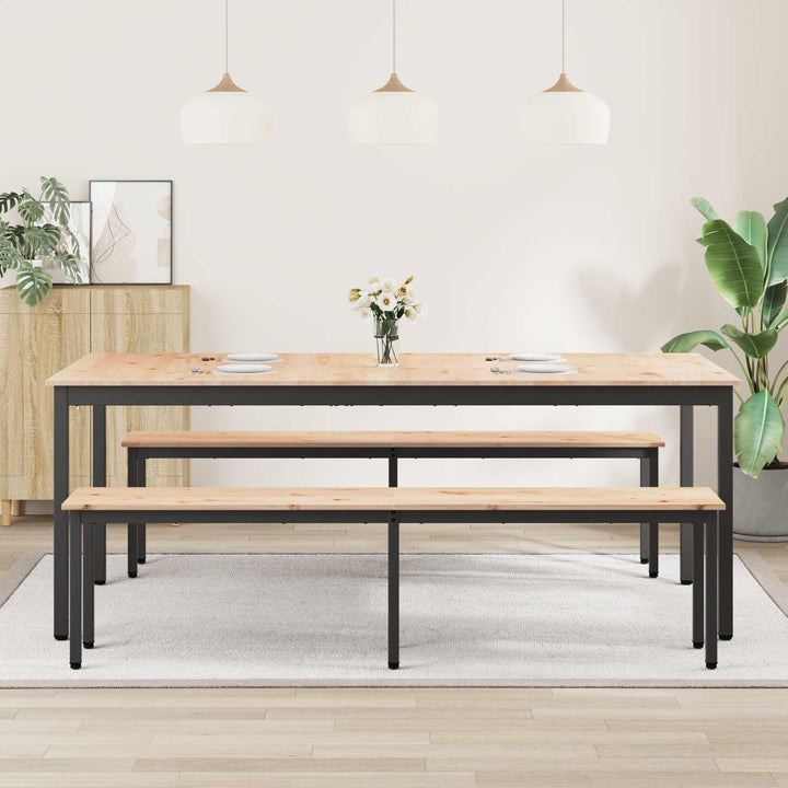 Spisebord Naturfarvet 200 x 100 x 75 cm Massiv fyrretræ