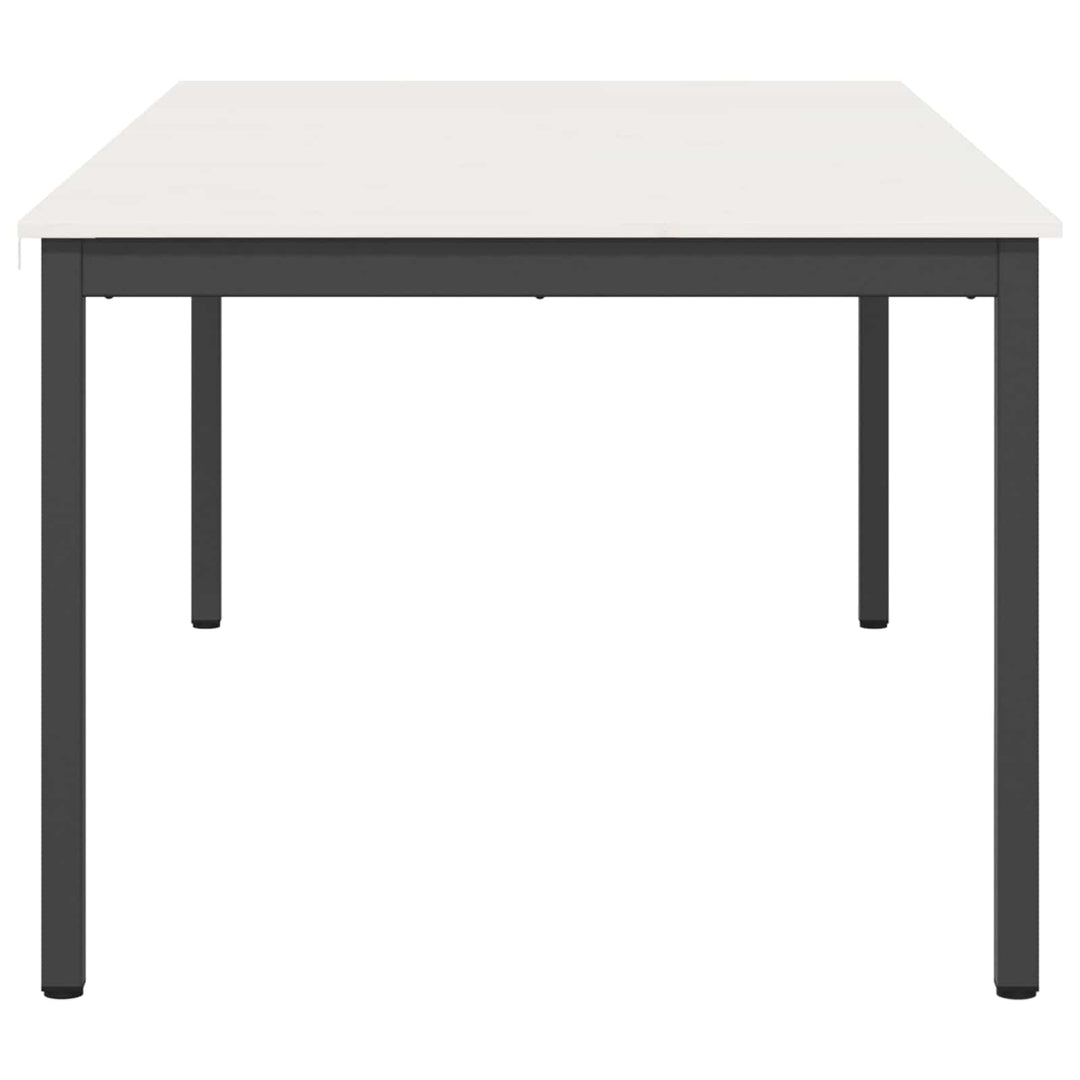 Spisebord Hvid 200 x 100 x 75 cm Massiv fyrretræ