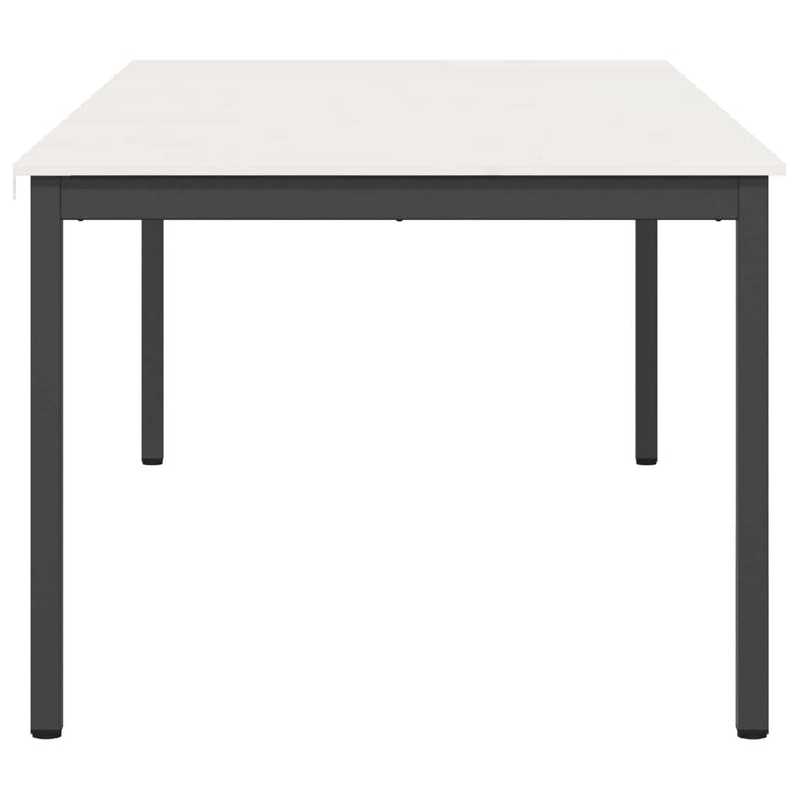Spisebord Hvid 200 x 100 x 75 cm Massiv fyrretræ