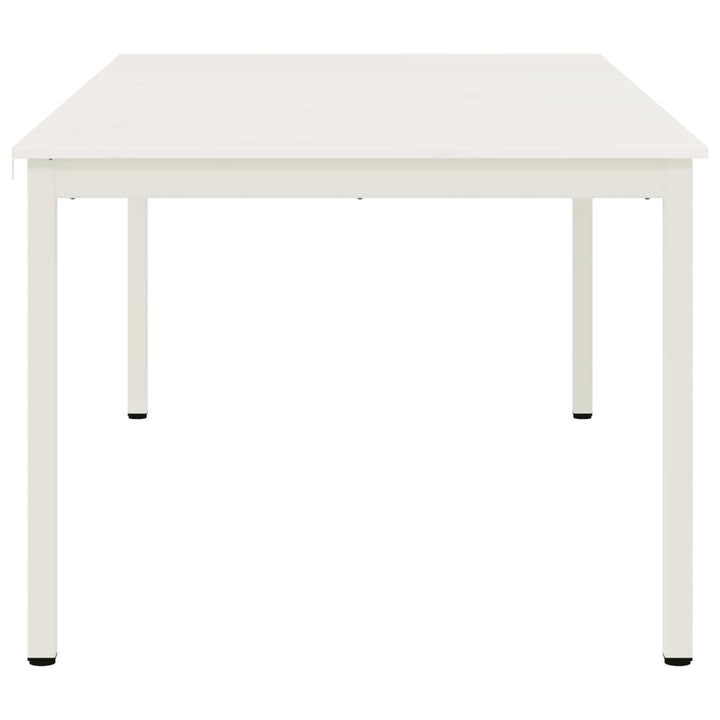 Spisebord Hvid 200 x 100 x 75 cm Massiv fyrretræ