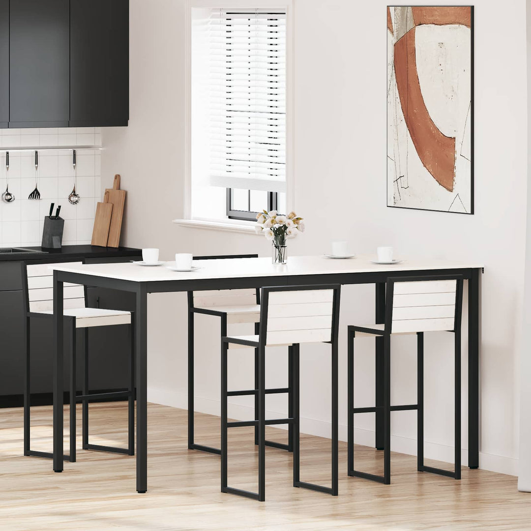 Barbord Hvid 200 x 100 x 105 cm Massiv fyrretræ