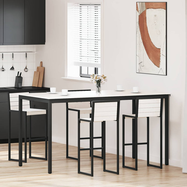 Barbord Hvid 200 x 100 x 105 cm Massiv fyrretræ