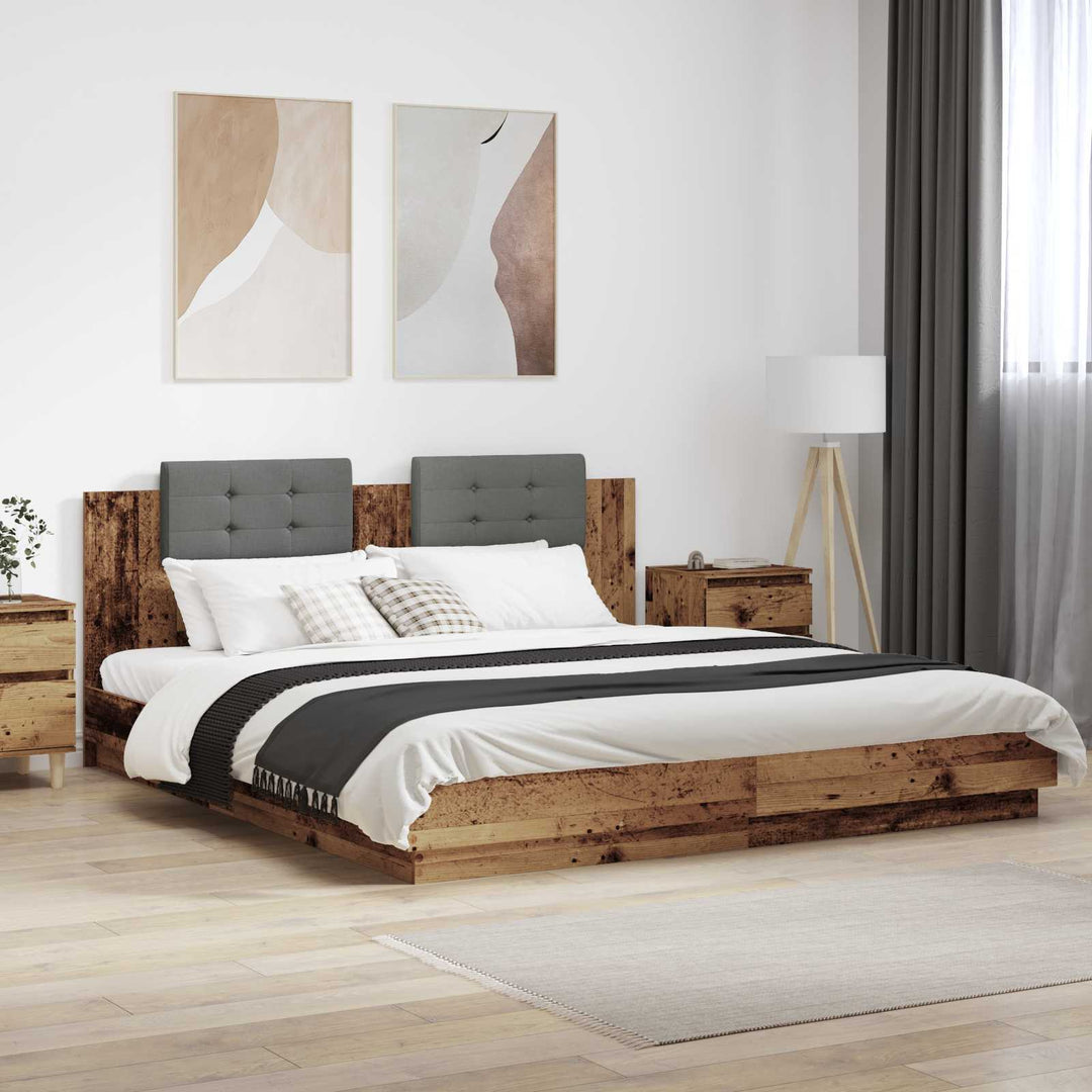 Sengestel med hovedgærde Gammelt træ 180 x 200 cm