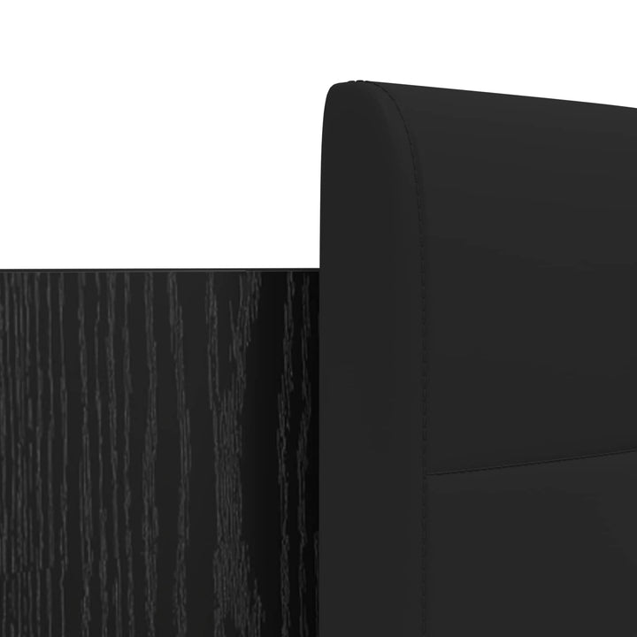 Sengestel med hovedgærde Sort eg 120 x 200 cm Konstrueret træ