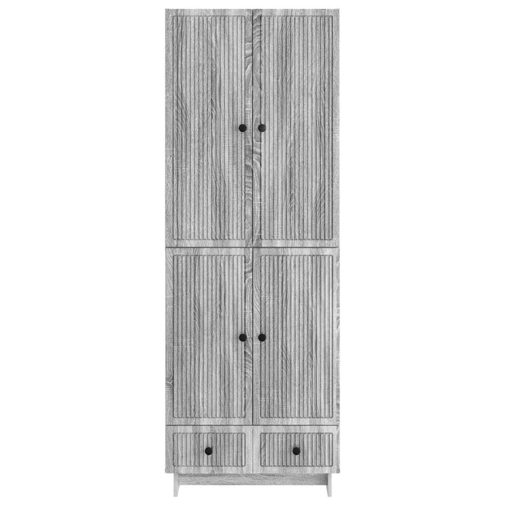 Skab Sæt 2 stk. Grå Sonoma Konstrueret træ