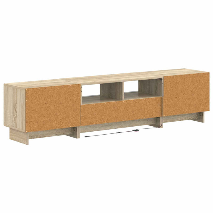 5-delt LED TV-skab Sonoma-eg Konstrueret træ