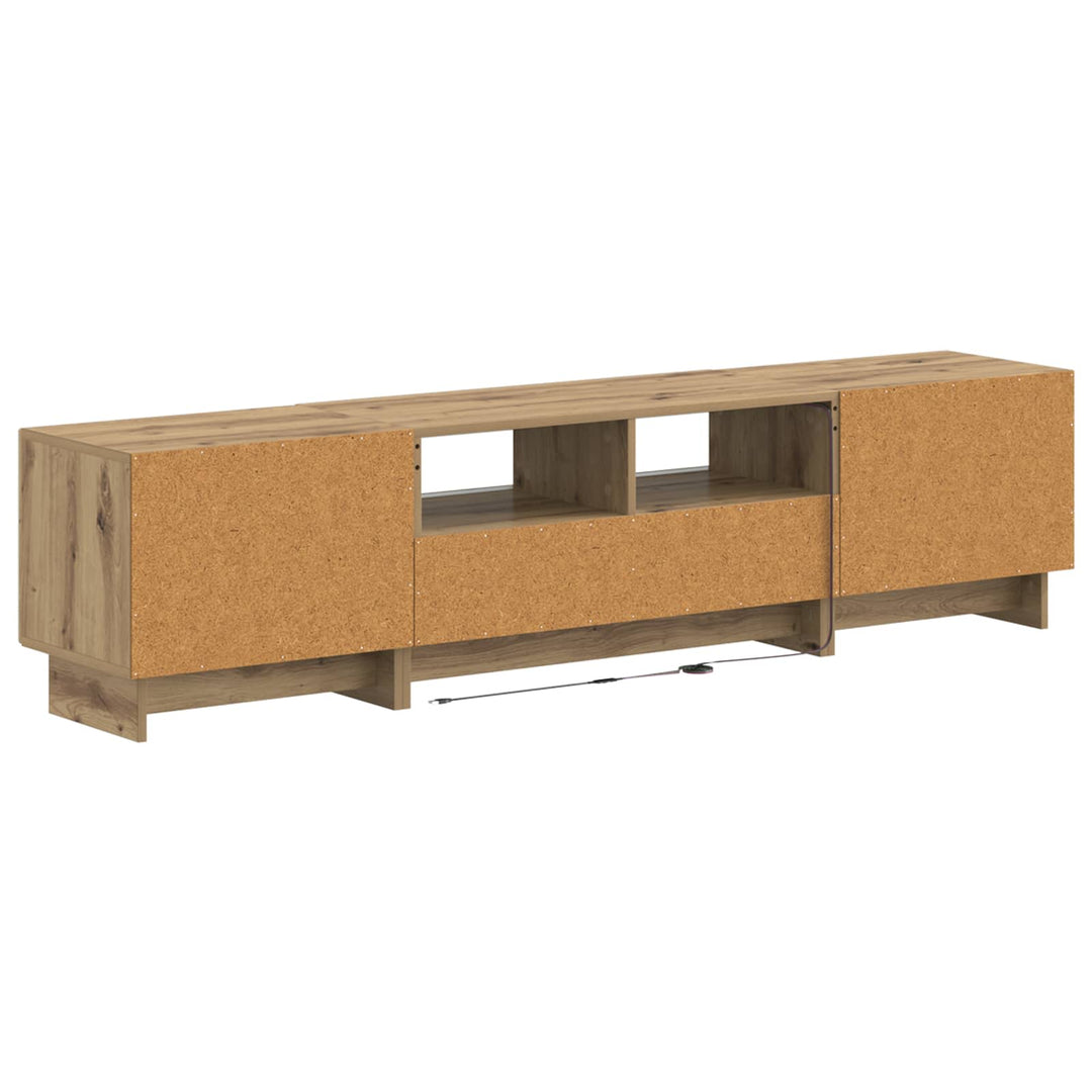 5-delt LED TV-skab Artisan-eg Konstrueret træ