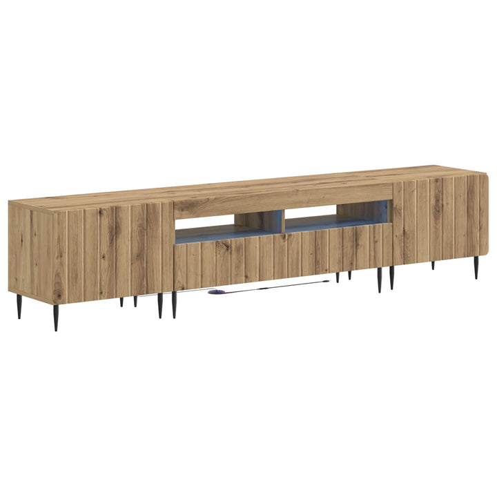 5-delt LED TV-skab Artisan-eg Konstrueret træ